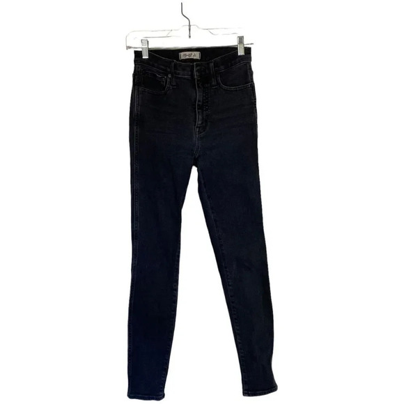 MADEWELL 10 Inch High Rise Skinny Jeans Charcoal Wash Size 26 Tall - Picture 1 of 8